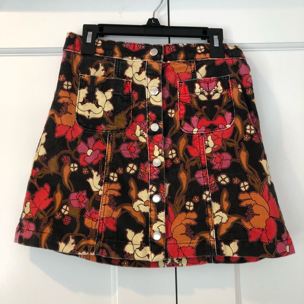 XS Urban Outfitters Button Up Colorful Skirt